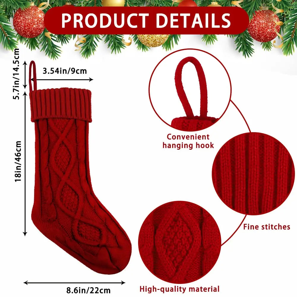 Red and white Christmas stockings,