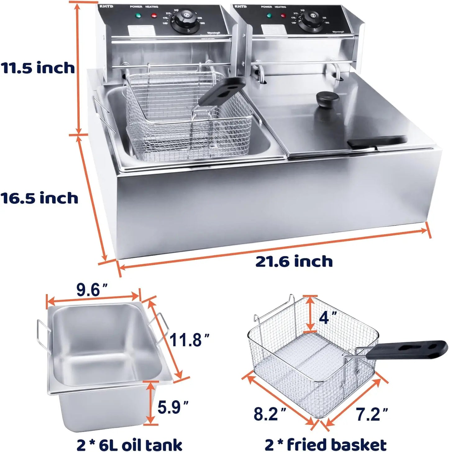 Commercial Deep Fryer with Basket