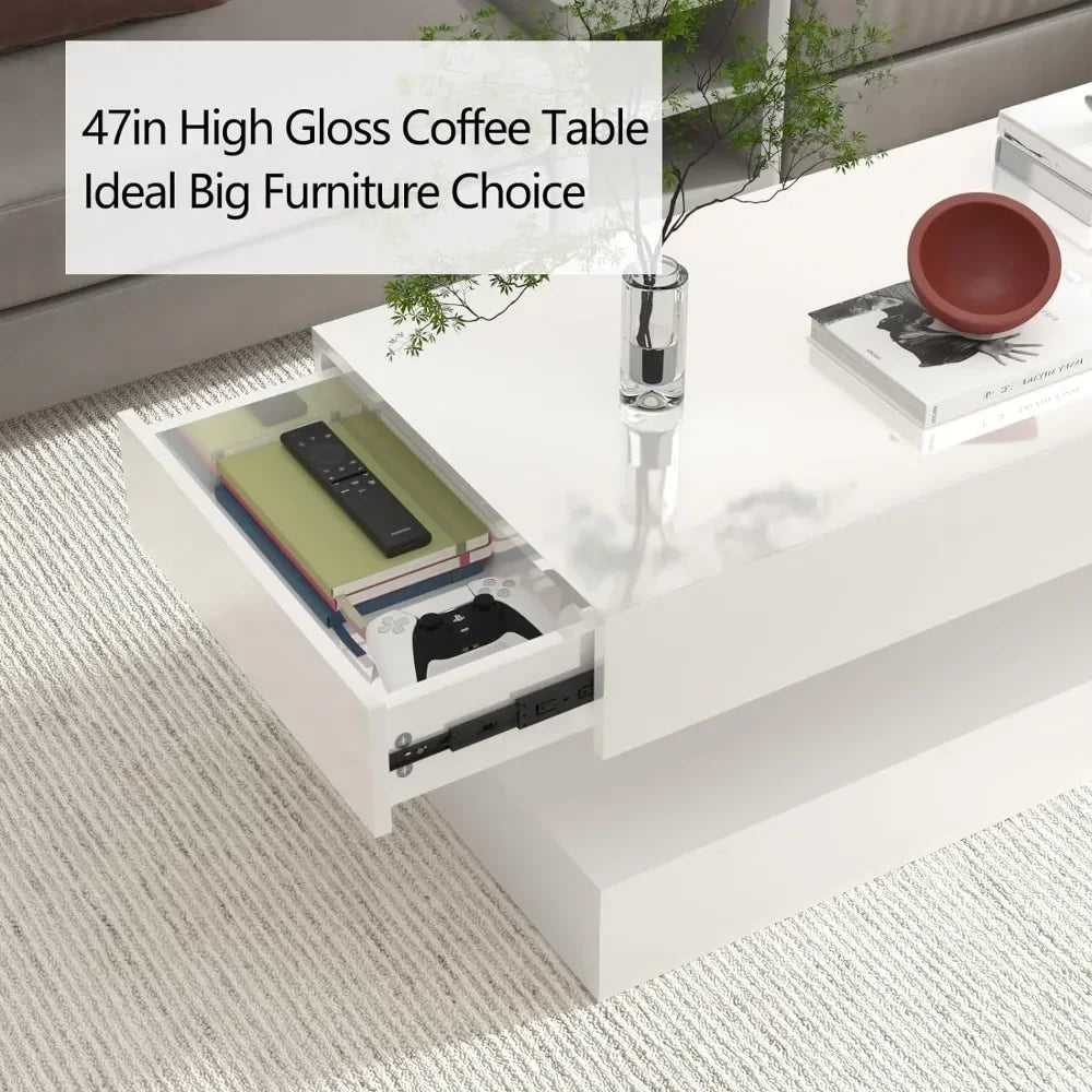 High Glossy LED Coffee Table