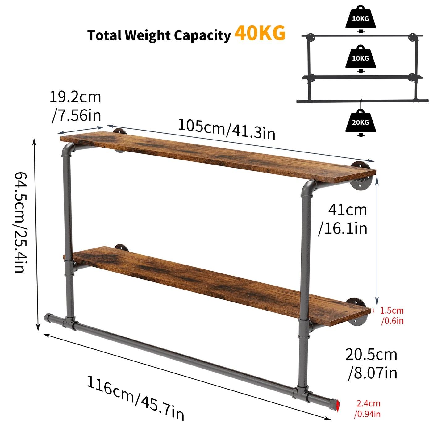 Clothing Rack Wall Mounted