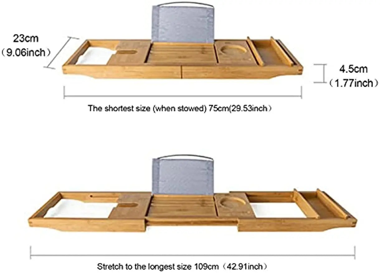 Extendable Table Bathtub Caddy Tray