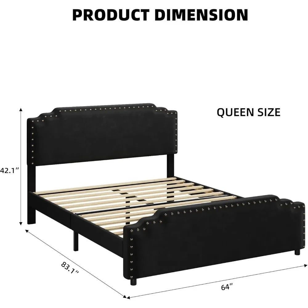 Queen Size Bed Frame w Headboard,