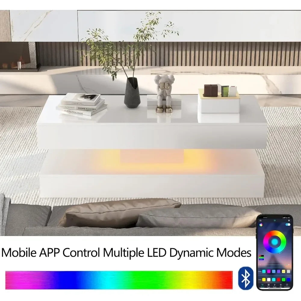 High Glossy LED Coffee Table