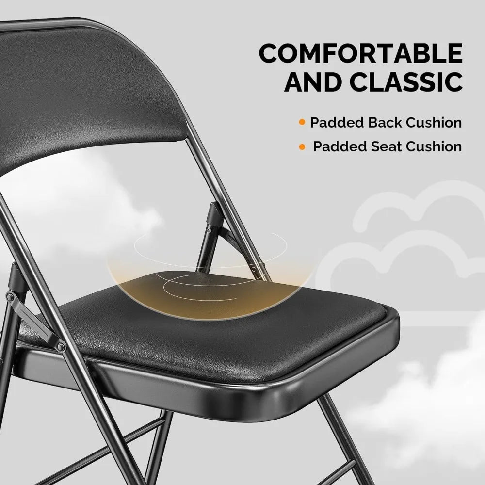 Folding Chairs with Padded Seats