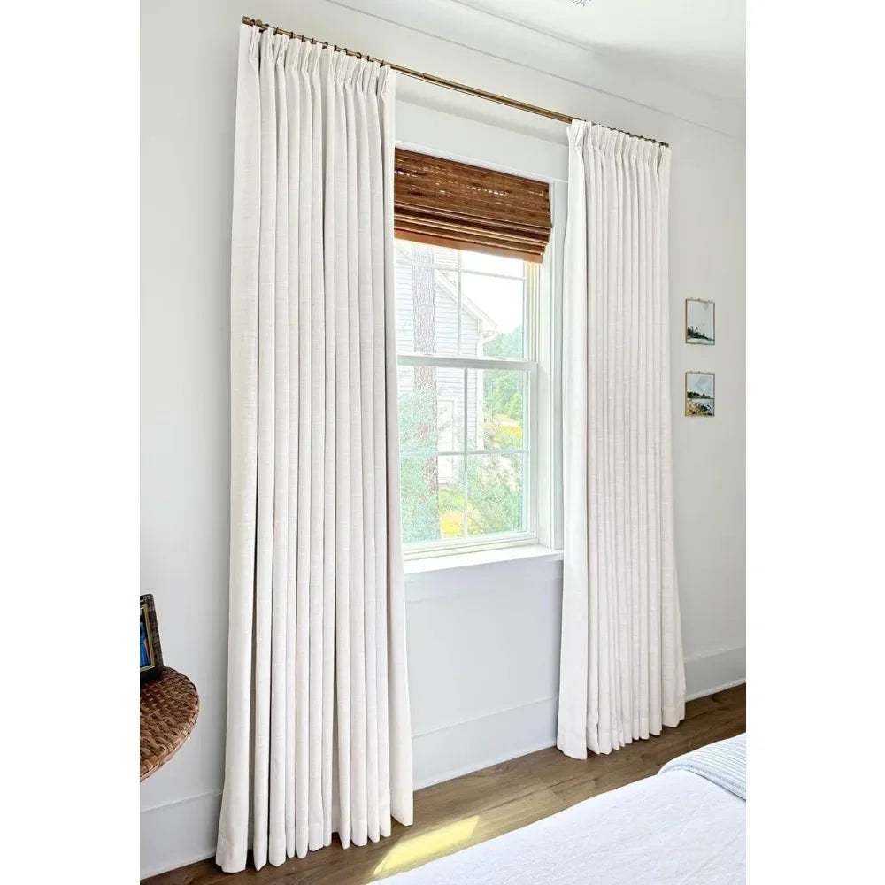 Blackout Curtains, Pinch Pleated Linen