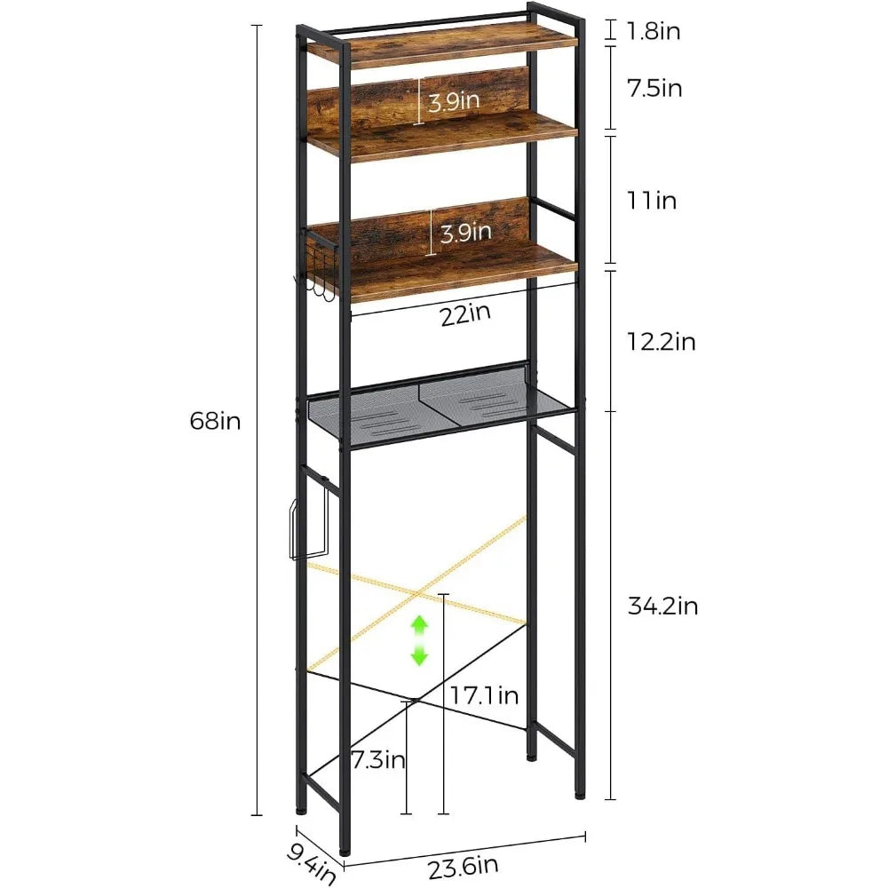 Over The Toilet Storage, 4-Tier Space Saver