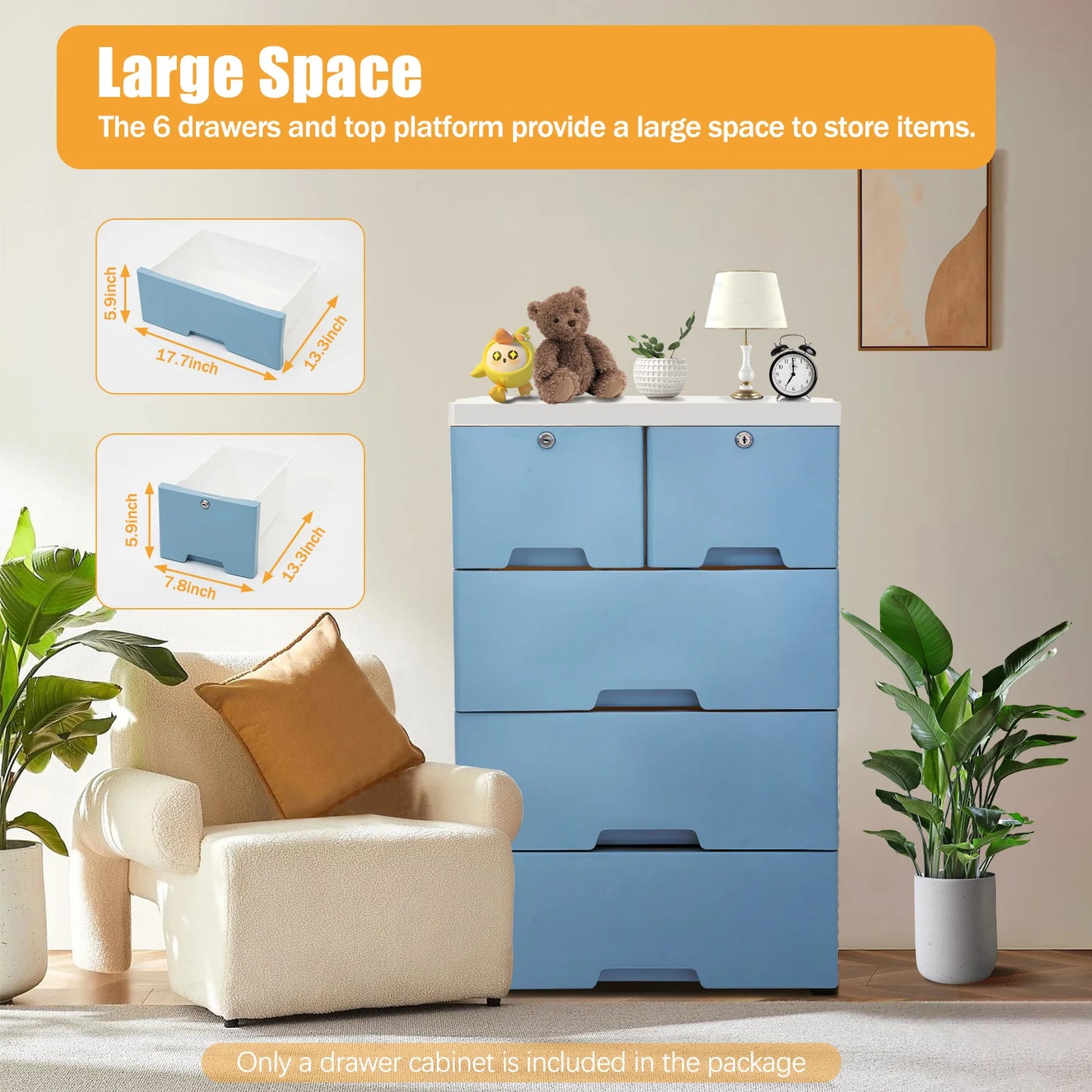 5-Layer 6 Drawer Storage Cabinet