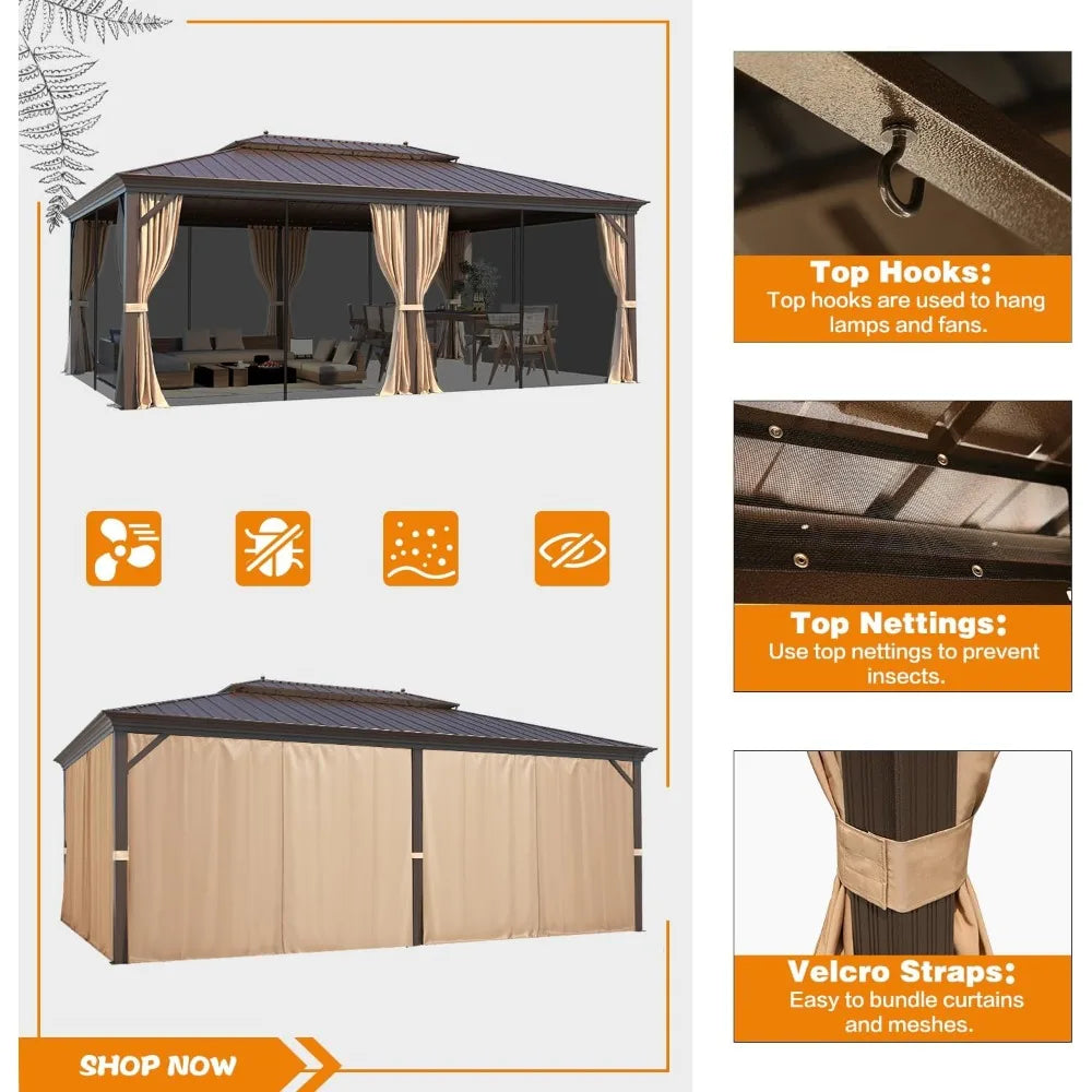 Hardtop Gazebo Double Roof