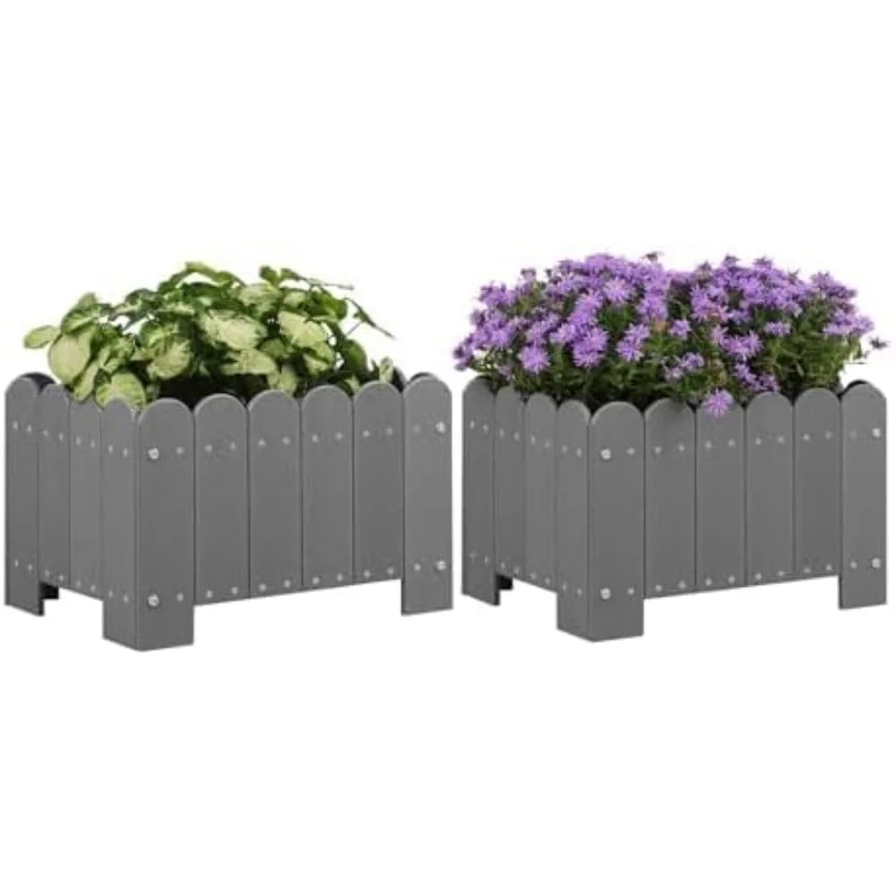 Set of 2 Outdoor Square Planters