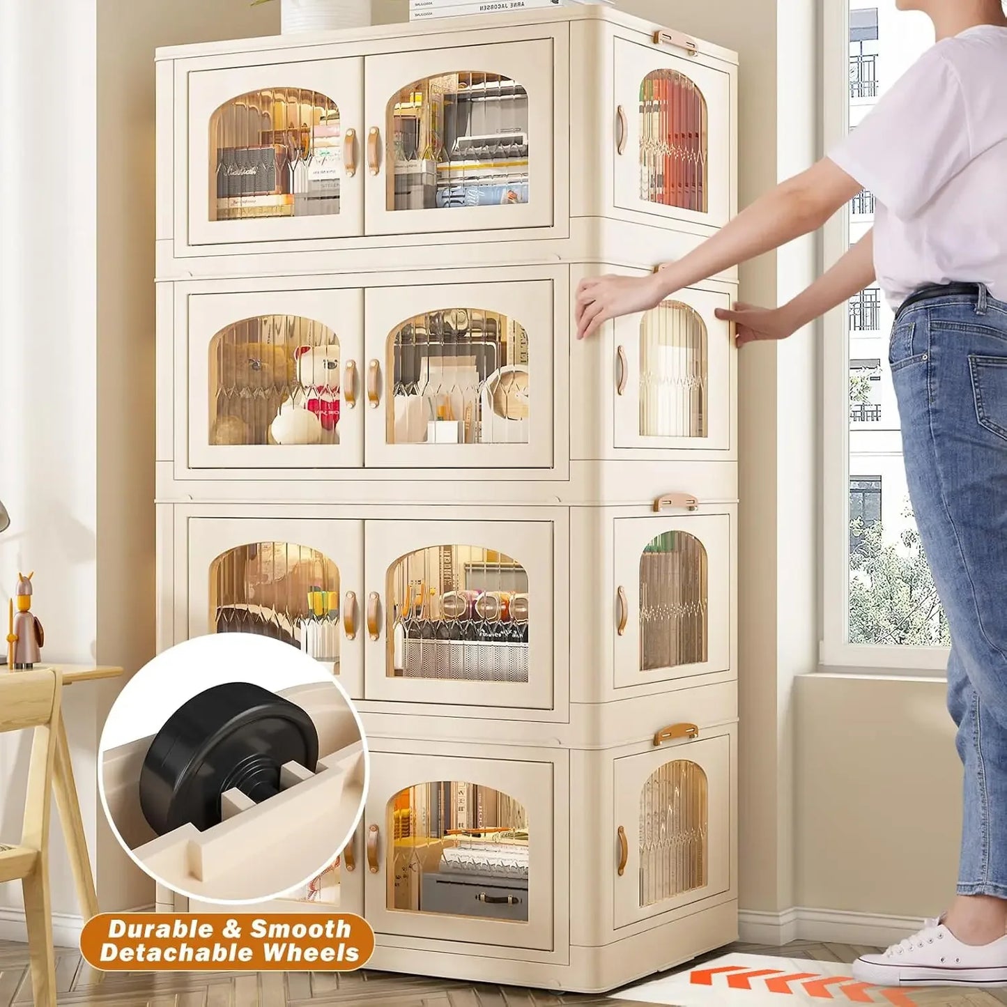 Storage Bins with Lids, Stackable