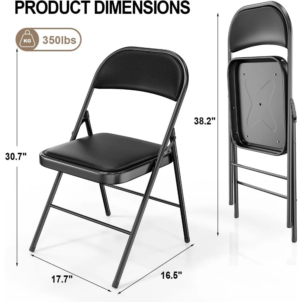 Folding Chairs with Padded Seats