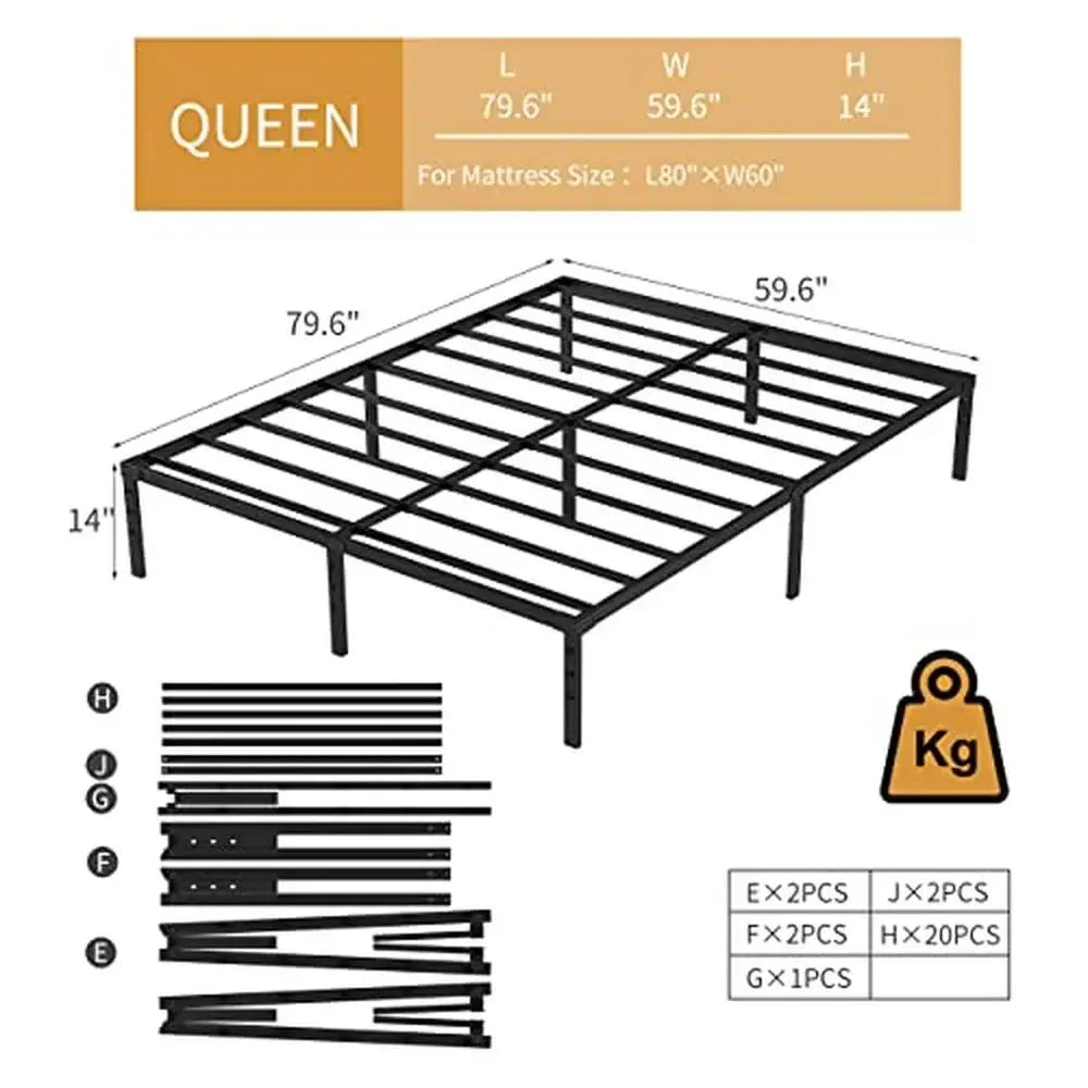 Platform Bed Frame Queen Size with Storage Space