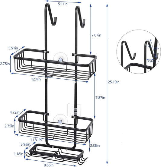 Over the Door Shower Caddy,3 Tier