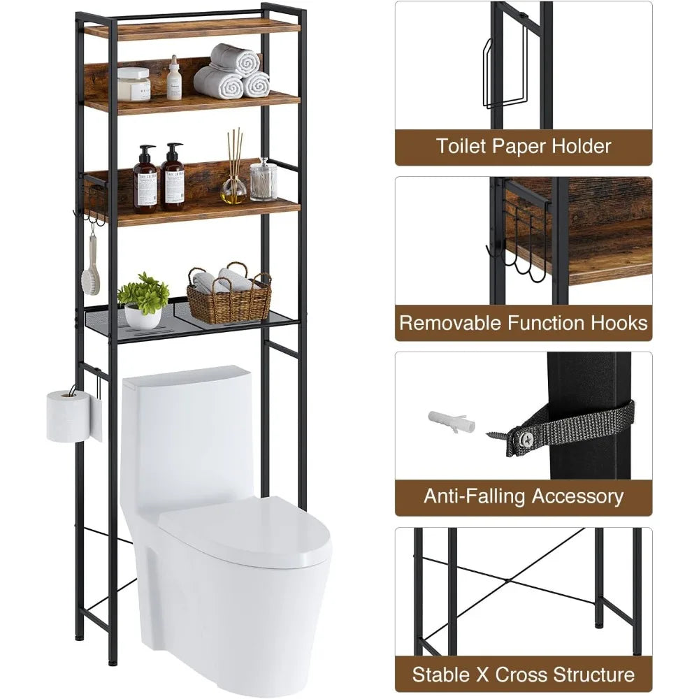 Over The Toilet Storage, 4-Tier Space Saver