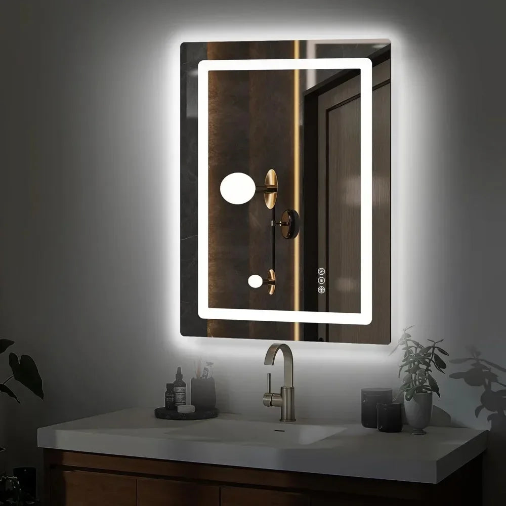 cabinet, with vanity mirror, and light