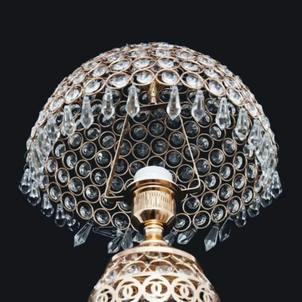 Golden Crystal Desk Table Lamp