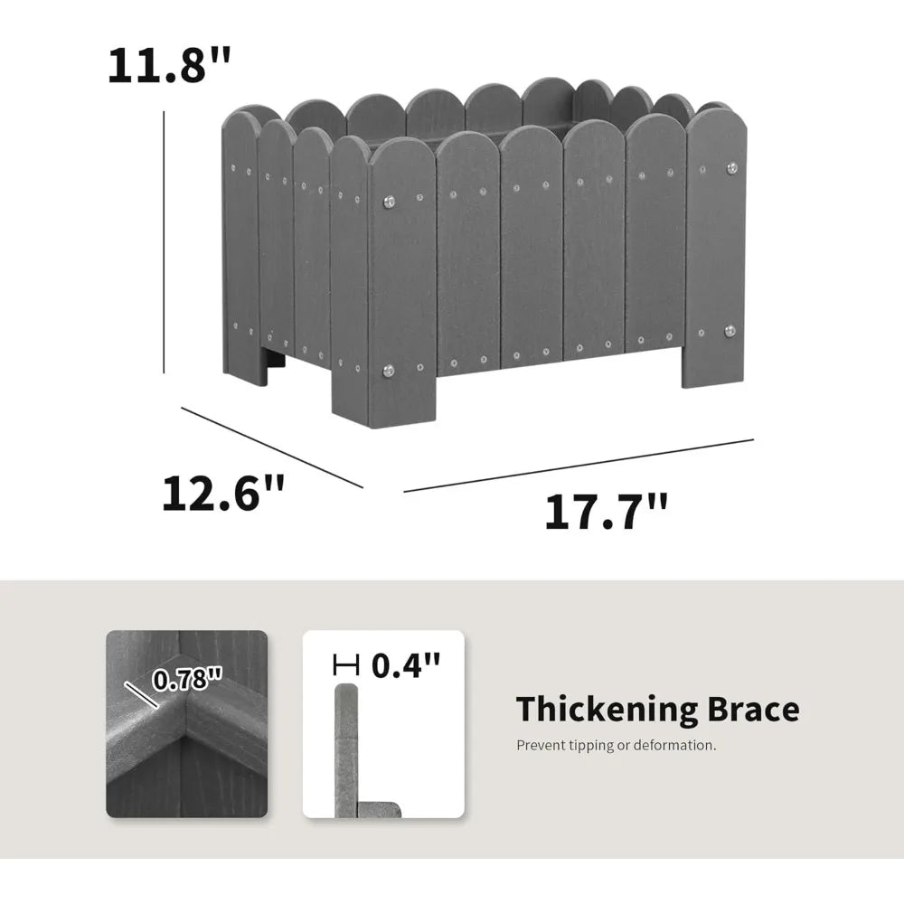 Set of 2 Outdoor Square Planters