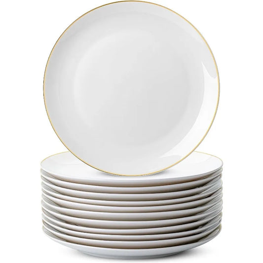 White Porcelain Dinner Plates,