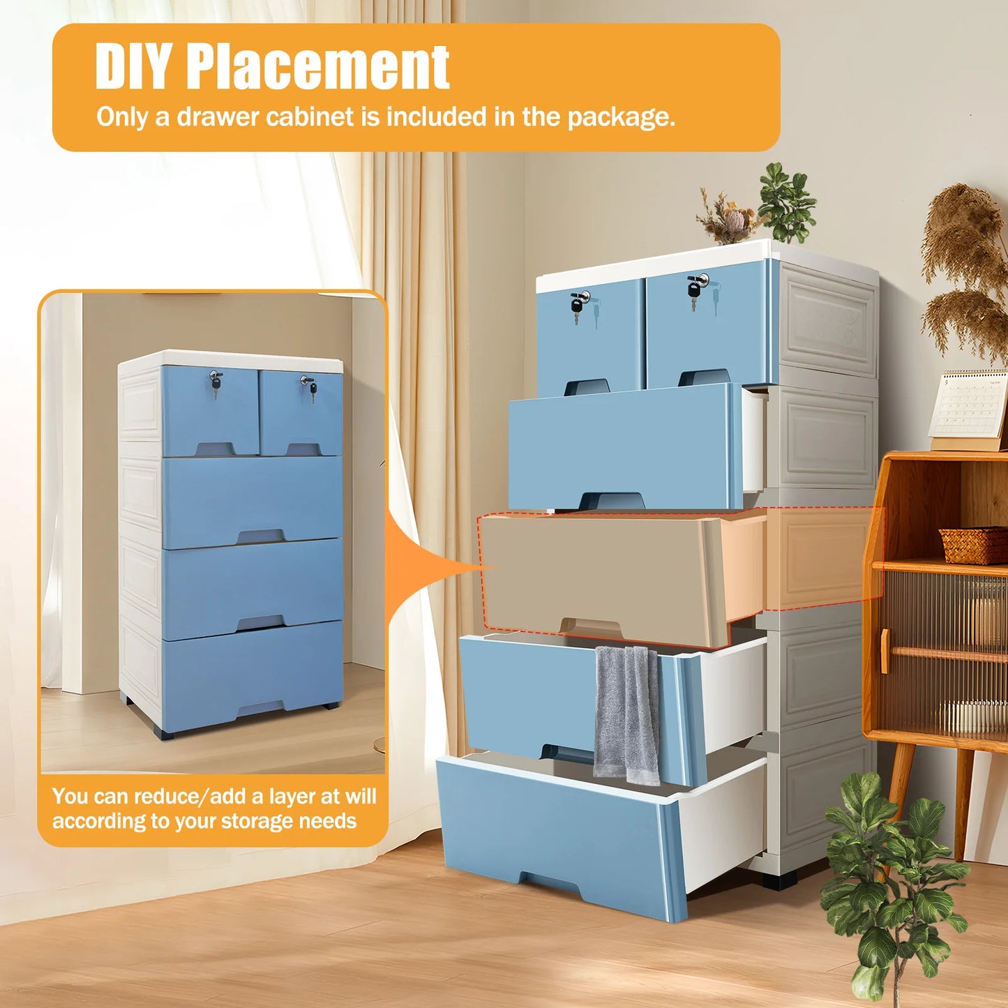 5-Layer 6 Drawer Storage Cabinet