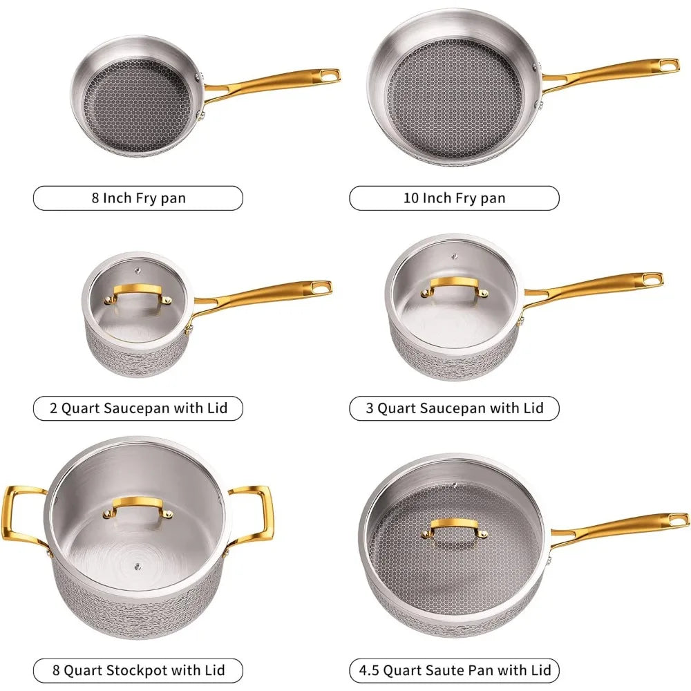 Pots and Pans Set .Stainless Steel