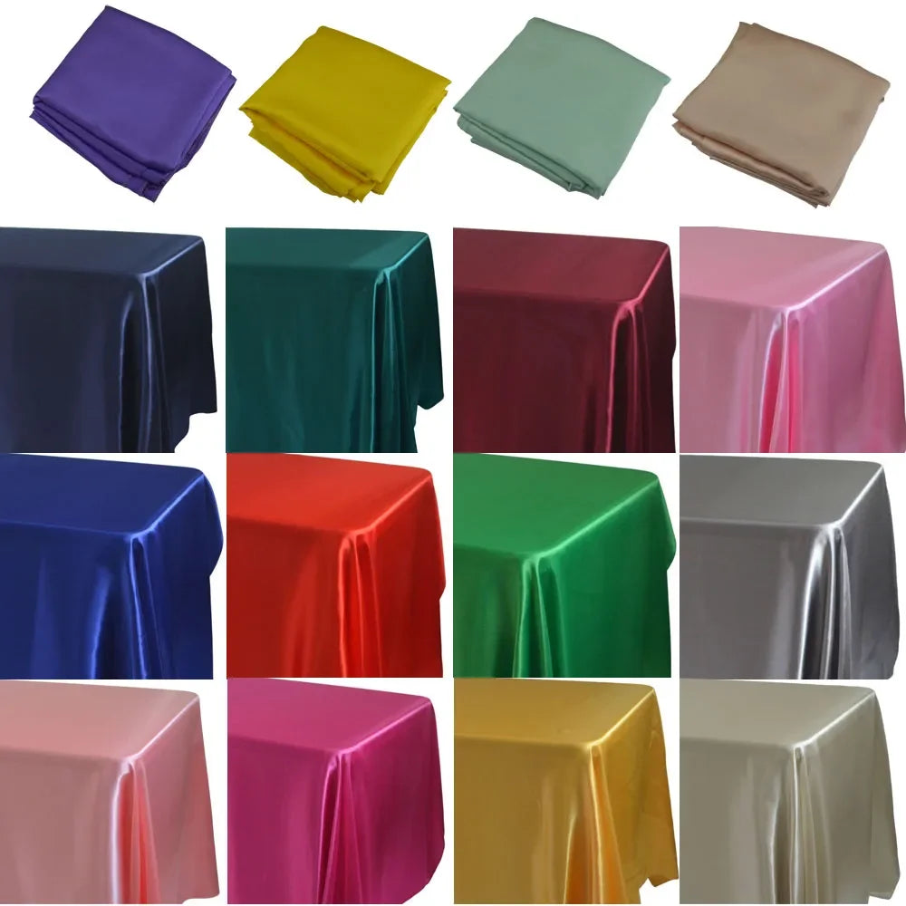 Elegant Satin Rectangle Tablecloth