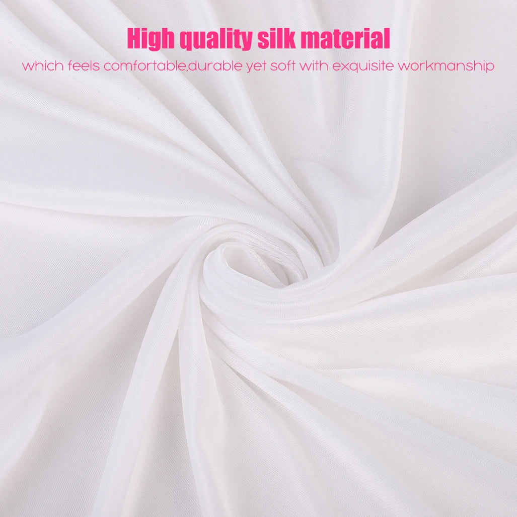 White Ice Silk Backdrop curtains