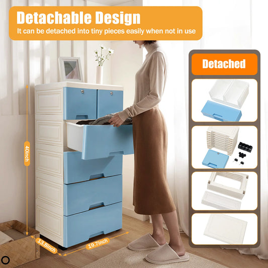 5-Layer 6 Drawer Storage Cabinet