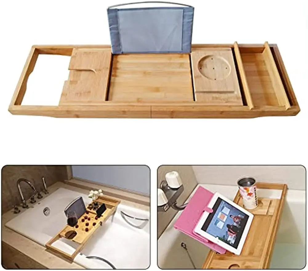 Extendable Table Bathtub Caddy Tray