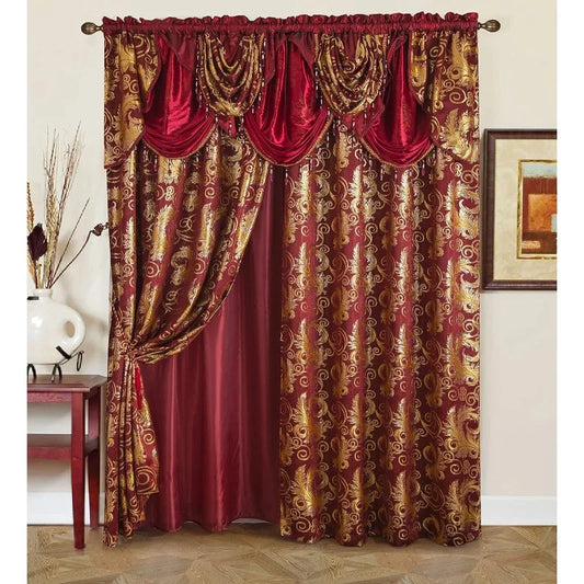 Curtain set with  Valance