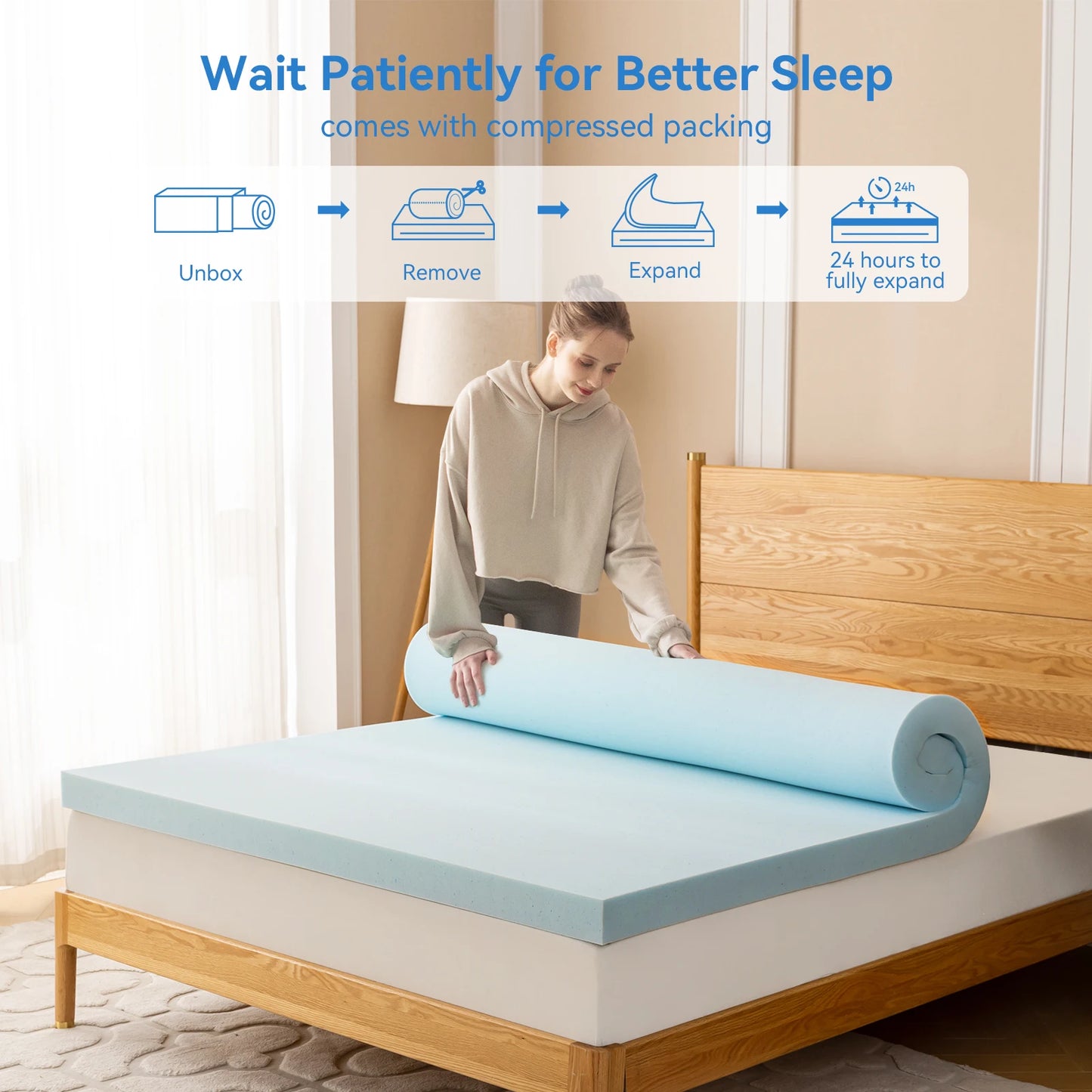 Memory Foam Mattress Topper,