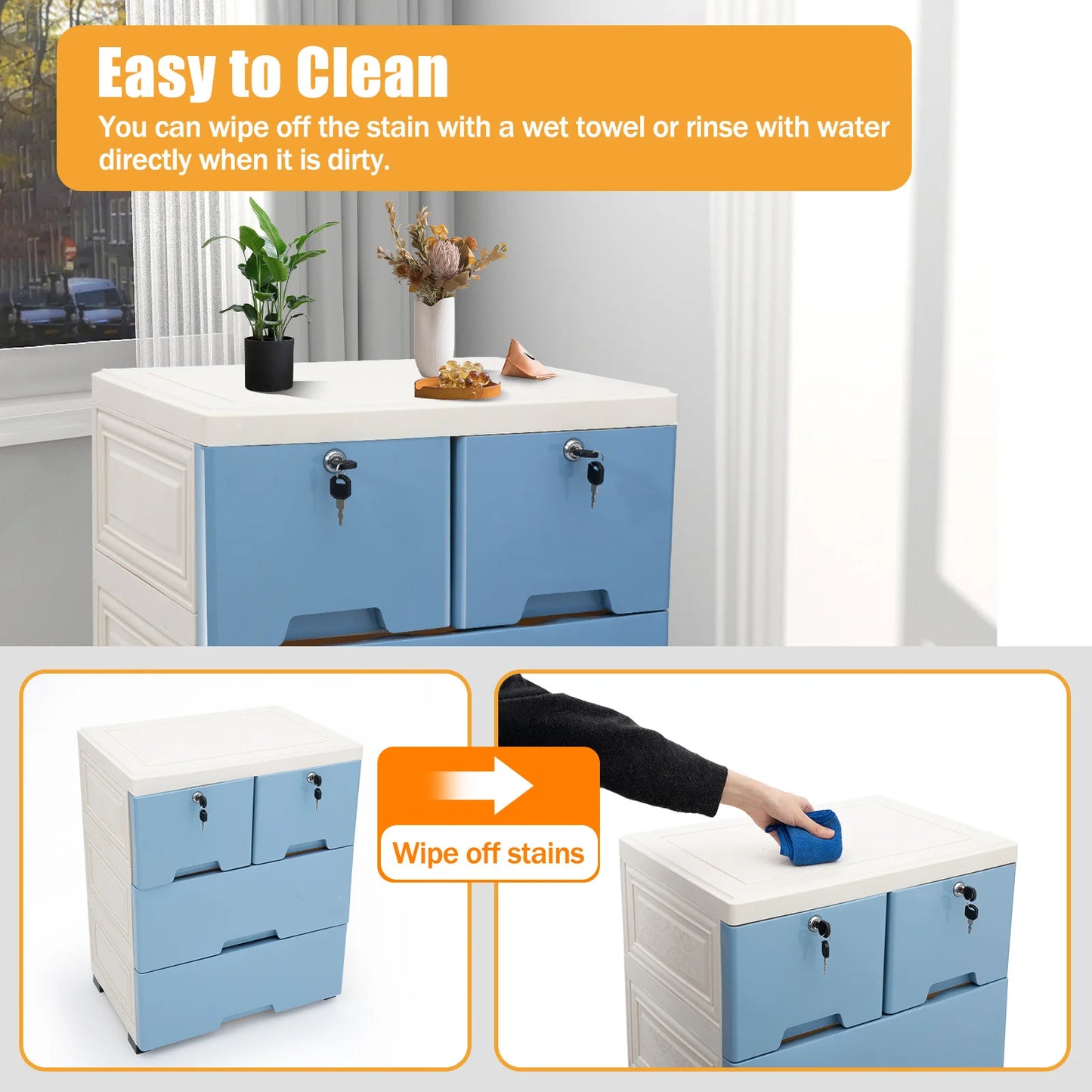 5-Layer 6 Drawer Storage Cabinet