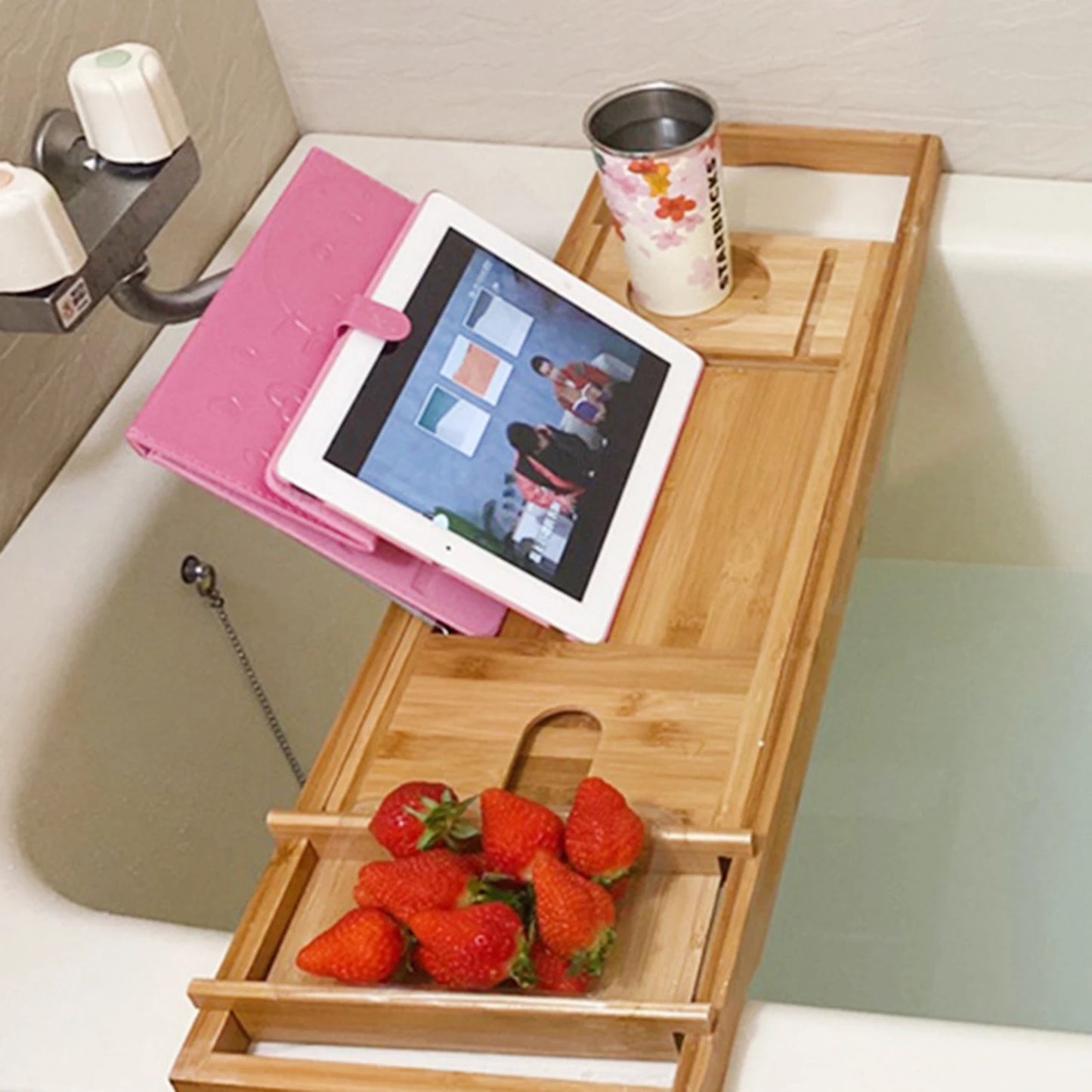 Extendable Table Bathtub Caddy Tray