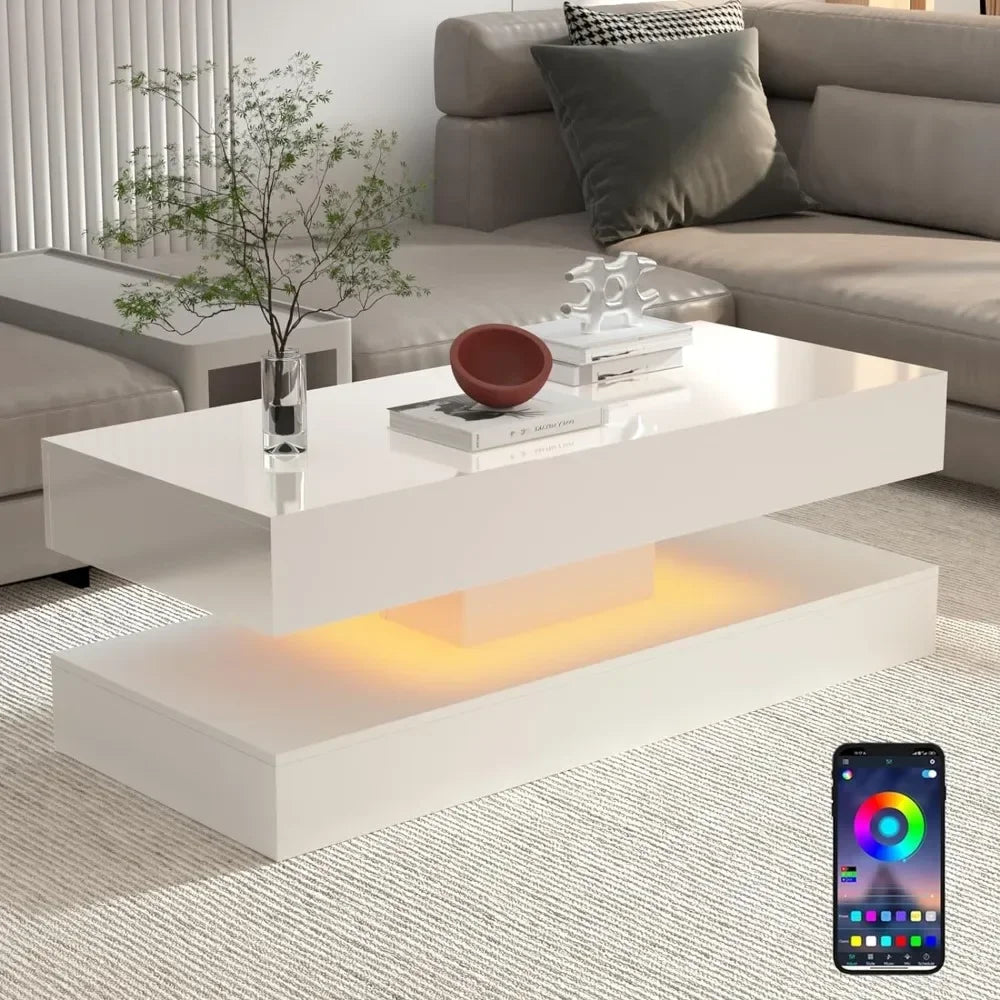 High Glossy LED Coffee Table