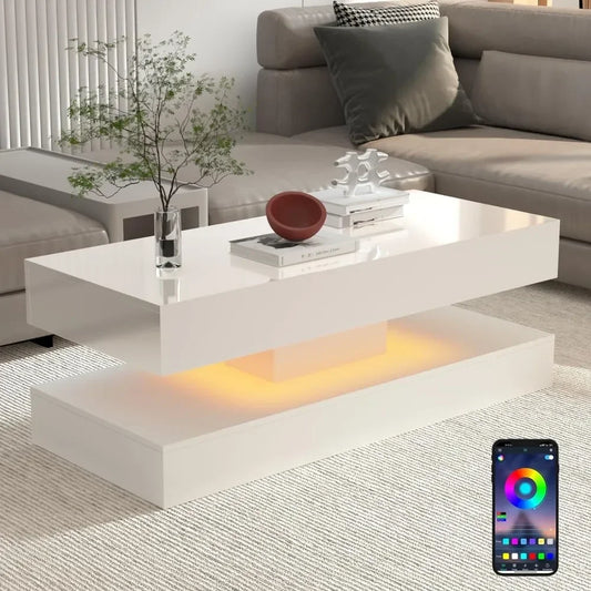 High Glossy LED Coffee Table