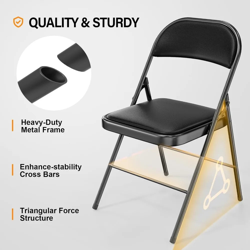 Folding Chairs with Padded Seats