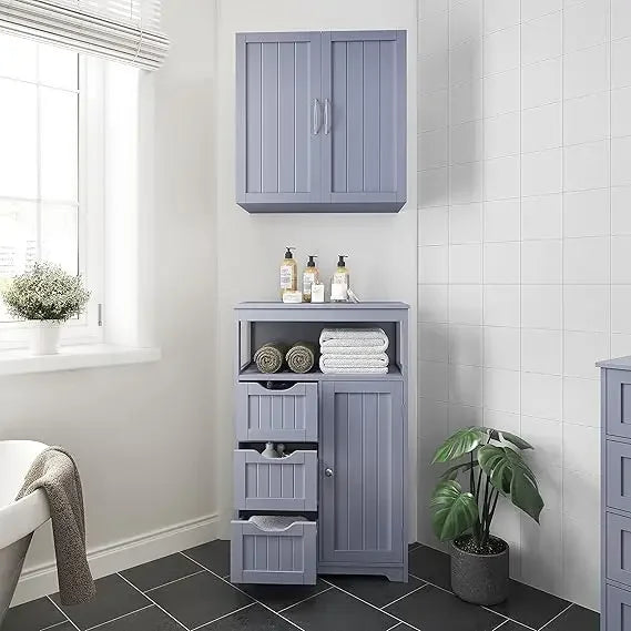 Bathroom Cabinet with Door and Drawers,