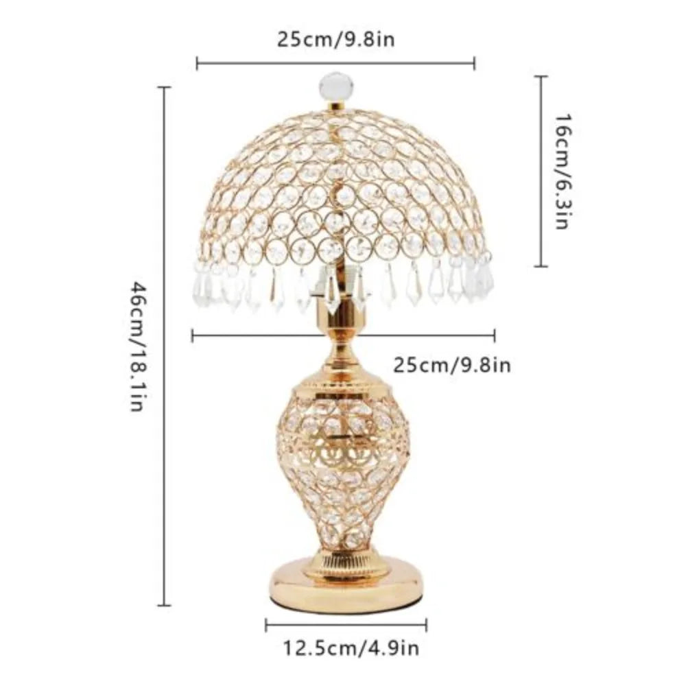 Golden Crystal Desk Table Lamp