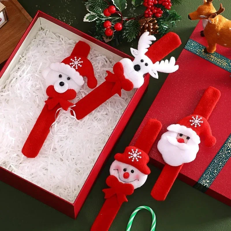 4pc Christmas Slap Bracelets