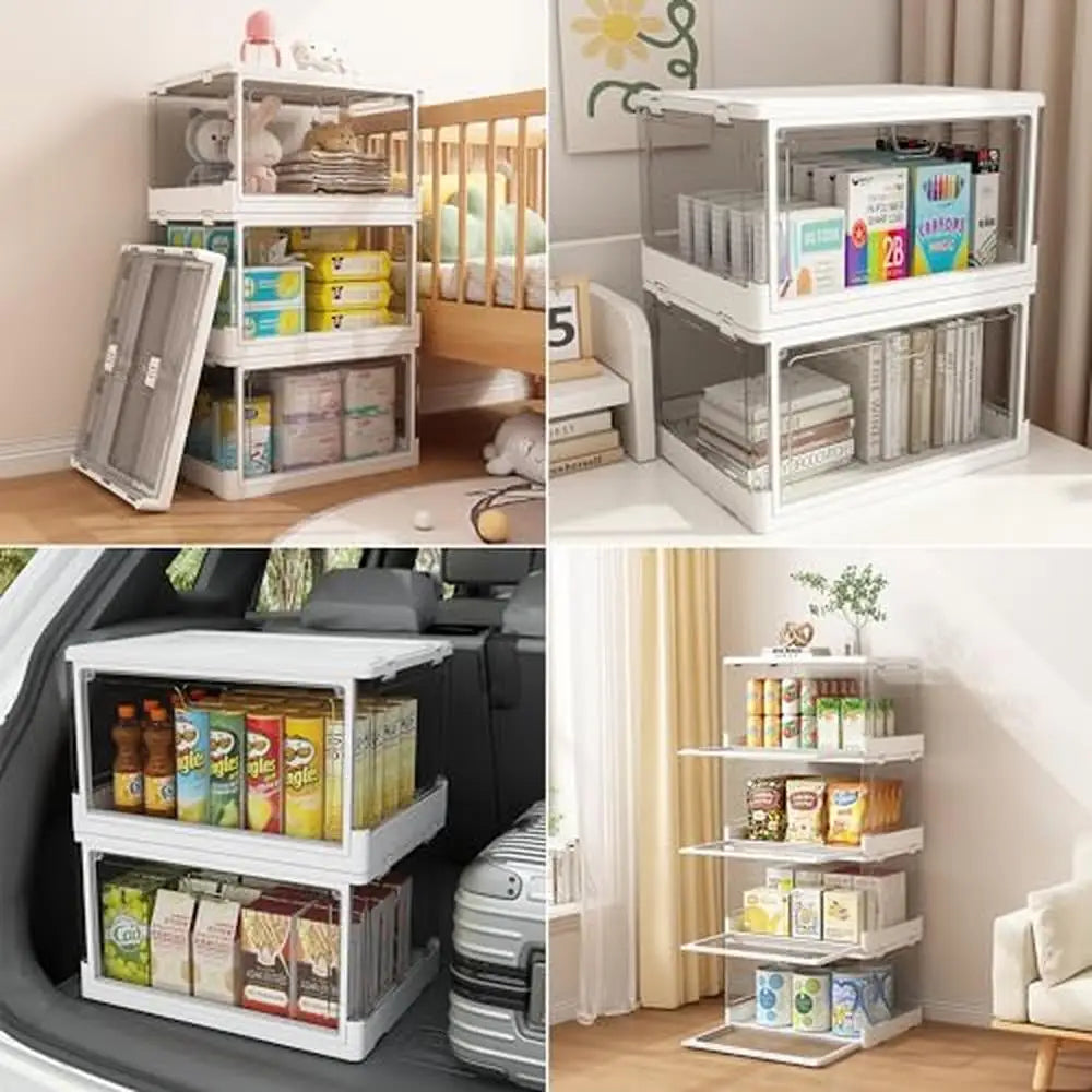 Clear Stackable Storage Bins