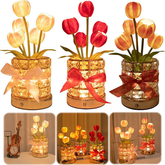 Tulip Crystal Flower Lamp