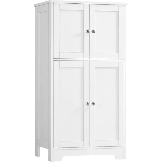 Storage Cabinet with 2 Adjustable Shelves & 4 Doors,