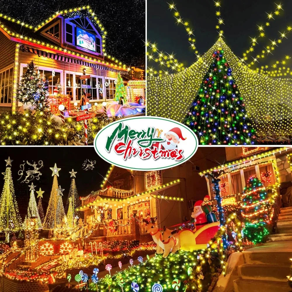 2 Sets of 1000 LED 403 FT Outdoor Christmas String Lights,