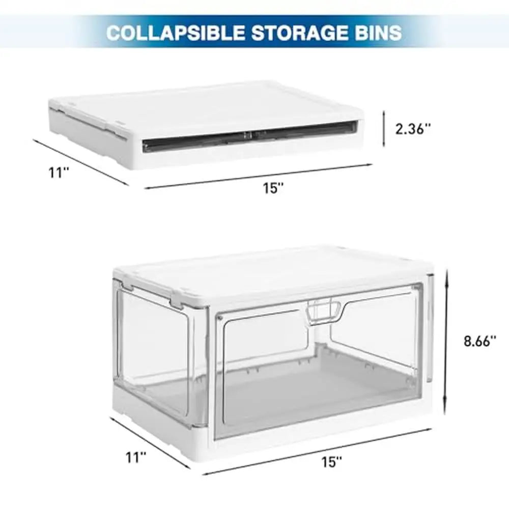 Clear Stackable Storage Bins